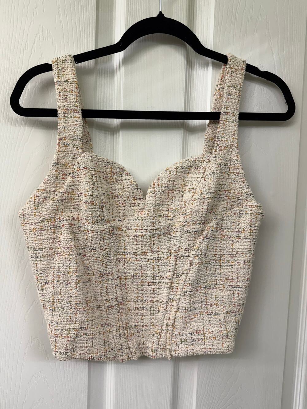 Bishop & Young Tweed tank corset top small zipper back $70 retail NWOT